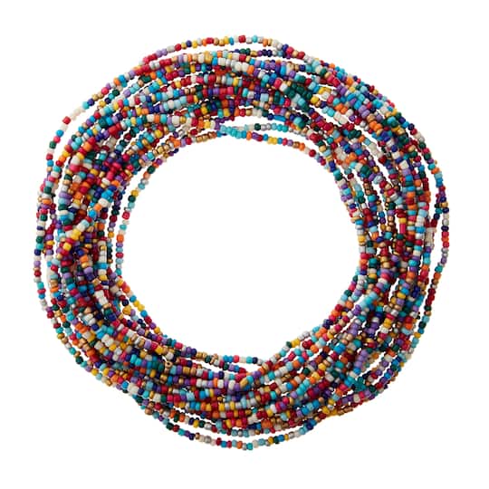 12 Pack: Multicolor Glass Seed Beads, 12/0 by Bead Landing&#x2122;
